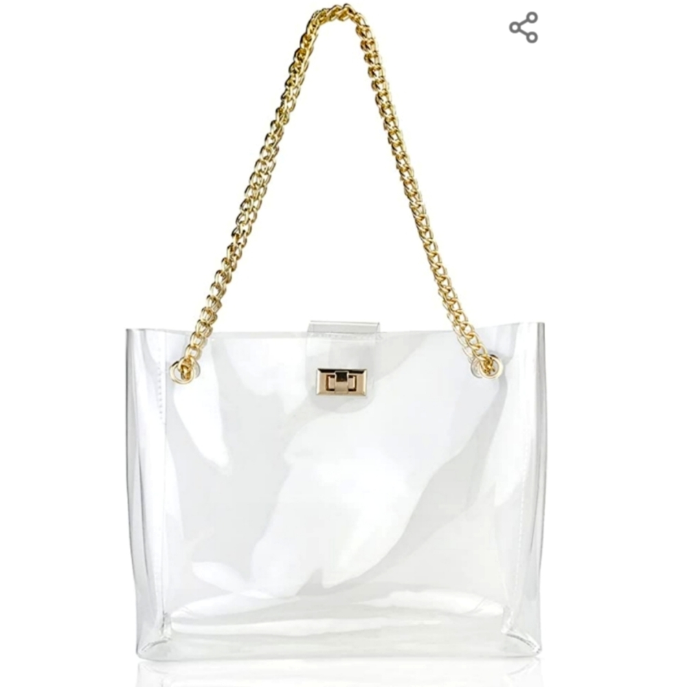 Large clear tote